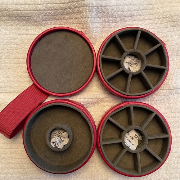 Trollbeads burgundy stackable jewelry box. Stands 3.5 inches tall. New in box. - Picture 3 of 4